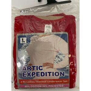 NIP‎ Women's Artic Expedition 2 Piece Thermal Underwear Set - Red - Large